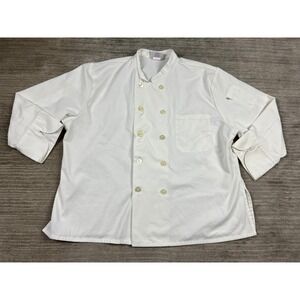 Uncommon Threads Chef Coat Mens 3XL White Double Breasted Twill Utility Jacket